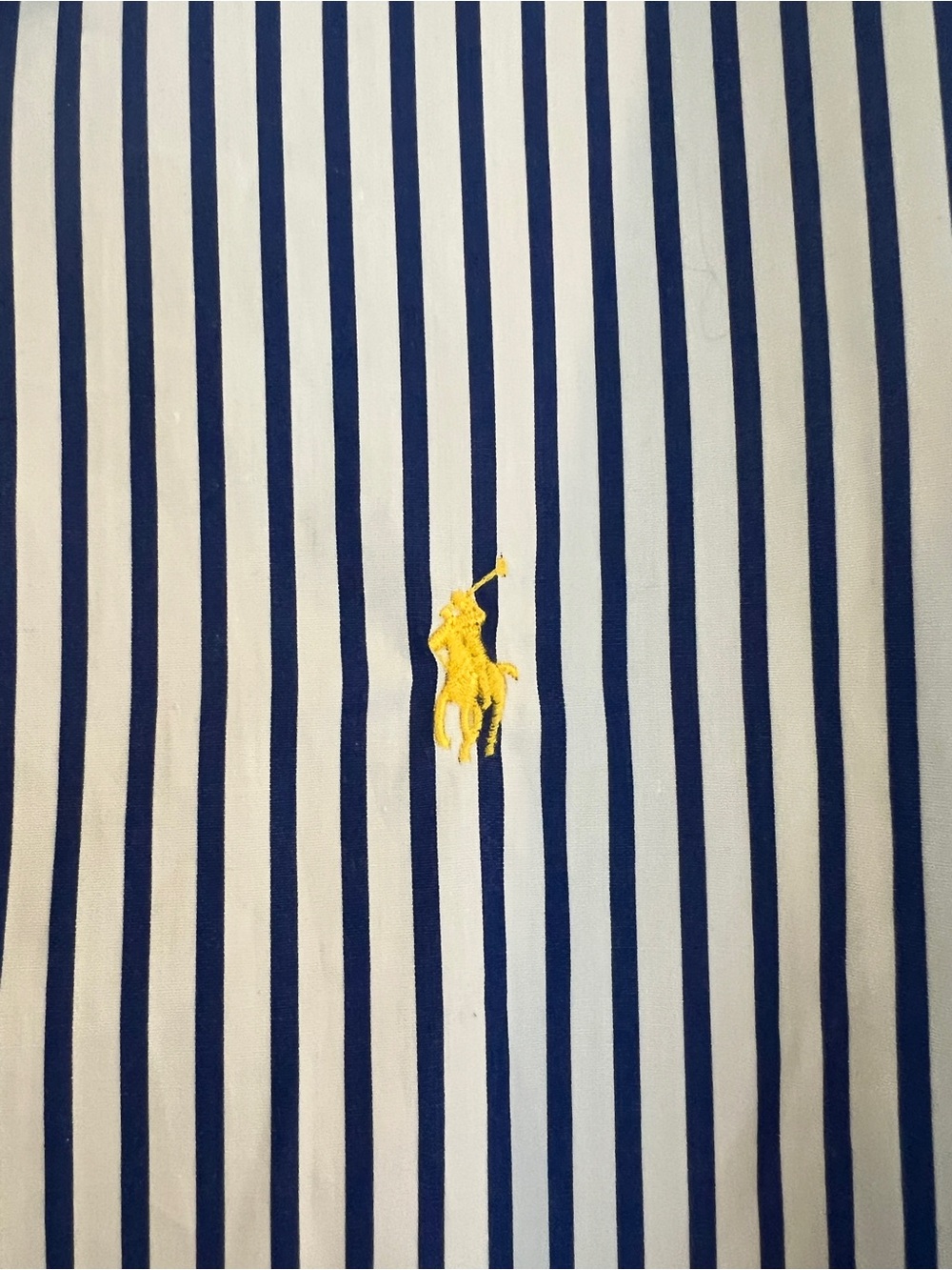 Ralph Lauren 100% Cotton Navy & White Stripe Button-Down Dress Casual Shirt-XXL - Picture 4 of 8